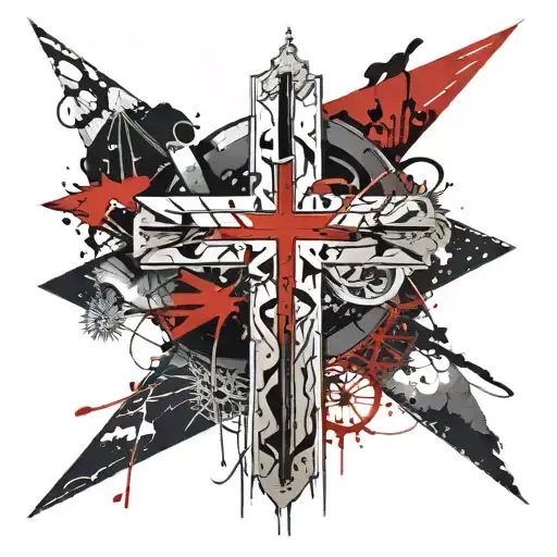 st Maria, cross, Azores, walking tattoo design idea