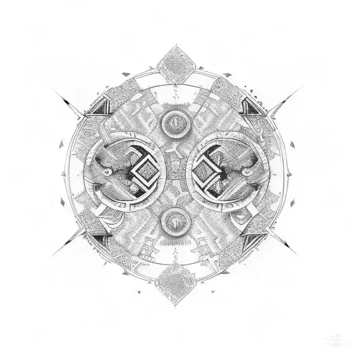 Gemini mix with tribal design  tattoo design idea