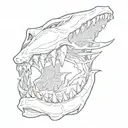 bite with teeth  tattoo design idea