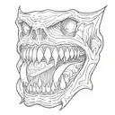 bite with teeth  tattoo design idea