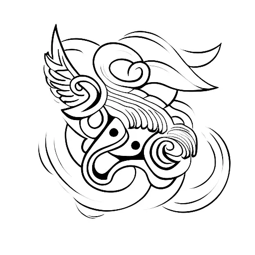 3 angeles tattoo design idea