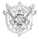 3 angeles tattoo design idea