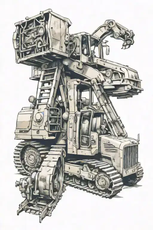 heavy equipment operating  tattoo design idea