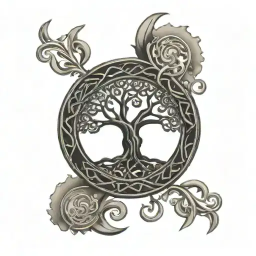 Celtic tree of life tattoo design idea