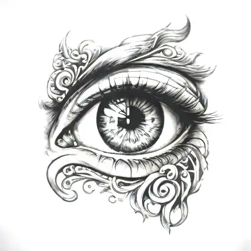 a eye crying over MILTON,NC tattoo design idea