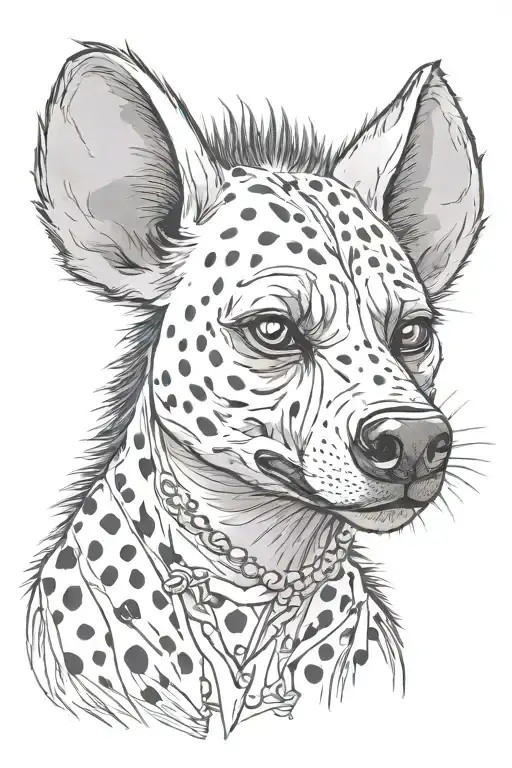 hyena goth tattoo design idea