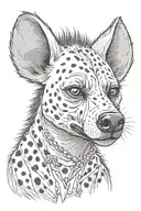 hyena goth tattoo design idea