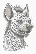 hyena goth tattoo design idea