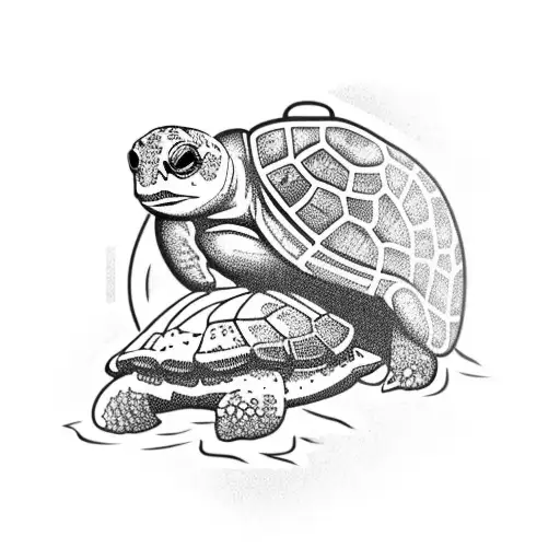 turtle smoking joints with a cap tattoo design idea