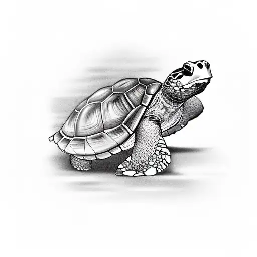turtle smoking joints with a cap tattoo design idea