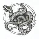 ouroboros snake tattoo design idea