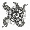 ouroboros snake tattoo design idea