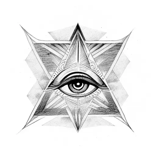 Eye of Providence within a Triangle tattoo design idea