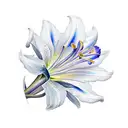 blue lilies tattoo design idea