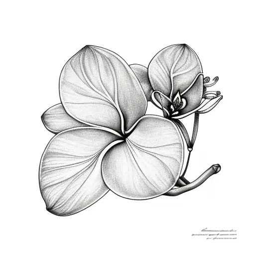 Singapore orchid monsters leaf frangipani tattoo design idea