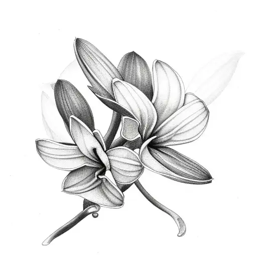 Singapore orchid monsters leaf frangipani tattoo design idea