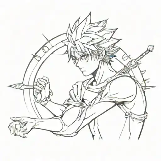 asta black clover saying "my magic is never giving up"  tattoo design idea