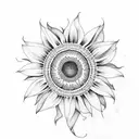 sunflower arsenal wedding  tattoo design idea