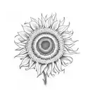 sunflower arsenal wedding  tattoo design idea
