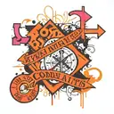 Coordinates tattoo design idea