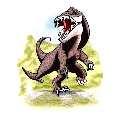 Tyrannosaurus rex tattoo design idea