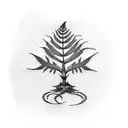 Fern Tree tattoo design idea