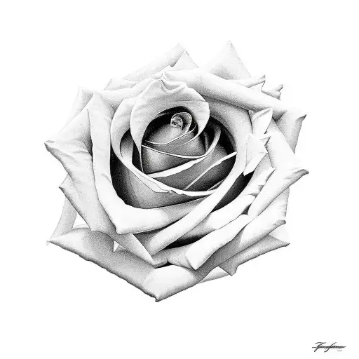 rose and fire tattoo design idea