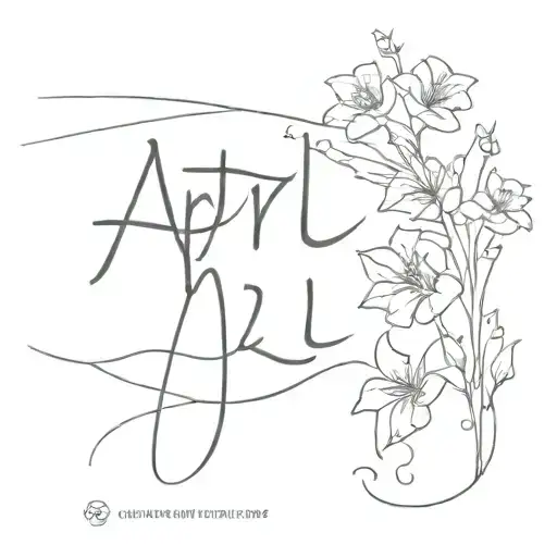 April 19 font tattoo design idea