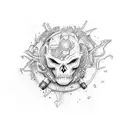 Invincible, Indestructible tattoo design idea