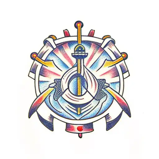 anchor lighthouse  tattoo design idea