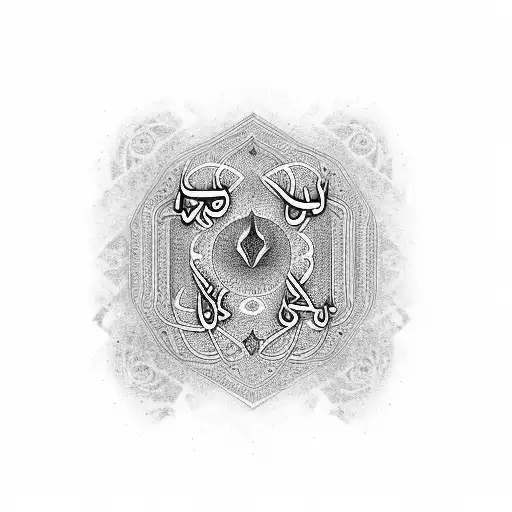 My last name in muslim is "Always Alive" tattoo design idea