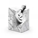 Marble sculpture of a trowel tattoo design idea