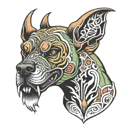 bloodhound fang tattoo design idea
