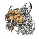 bloodhound fang tattoo design idea