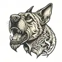 bloodhound fang tattoo design idea