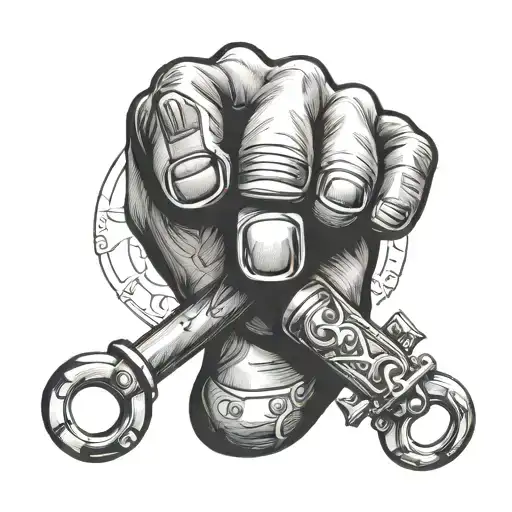 a brass knuckle tattoo design idea