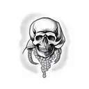 skull beer tattoo design idea