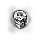 skull beer tattoo design idea