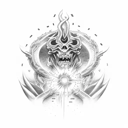 demonic deliverance and accepting Gods mercy tattoo design idea