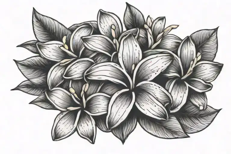 frangipani flower tattoo design idea