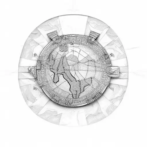 I want it geographical with objects from some several ancient histories as like Greece objects , Roman objects, Egyptian tattoo design idea