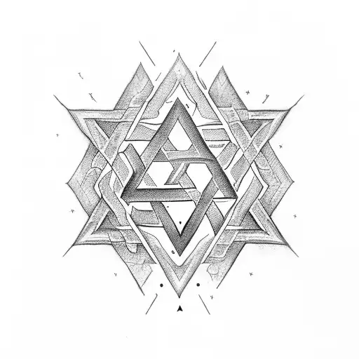 israel star of david withhebrew wirting saying israel lives forever tattoo design idea
