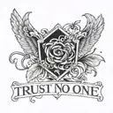 trust no one tattoo design tattoo design idea