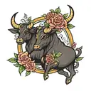 Taurus and libra zodiac sign incorporated tattoo design idea