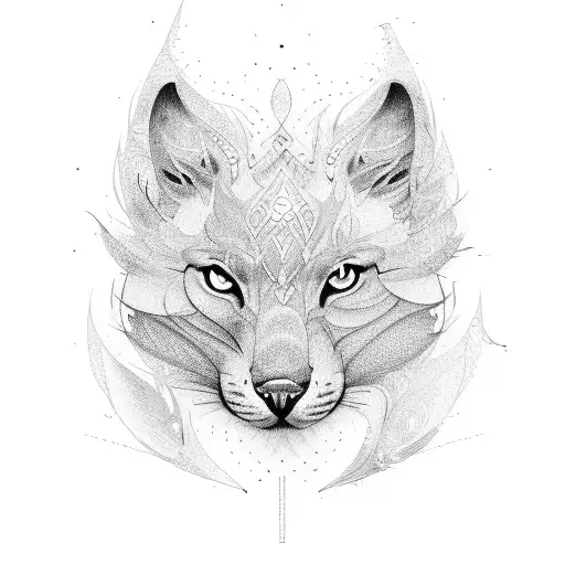 fractal fur basic tattoo design idea