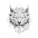 fractal fur basic tattoo design idea