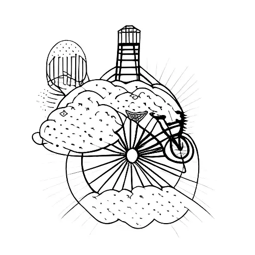 bicycle tattoo design idea