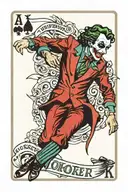 joker playing card tattoo design idea
