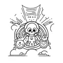 ghost boy dead inside tattoo design idea