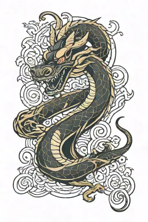 Mushu from Mulan tattoo design idea